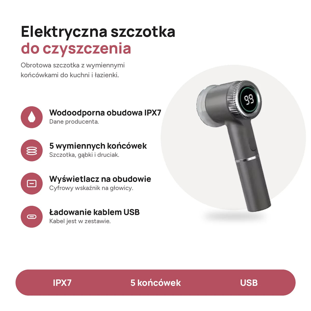 Elektryczna szczotka do czyszczenia: najważniejsze cechy